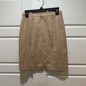 Max Mara Pencil Skirt Business Career Wear Classic Tan Size 8‎